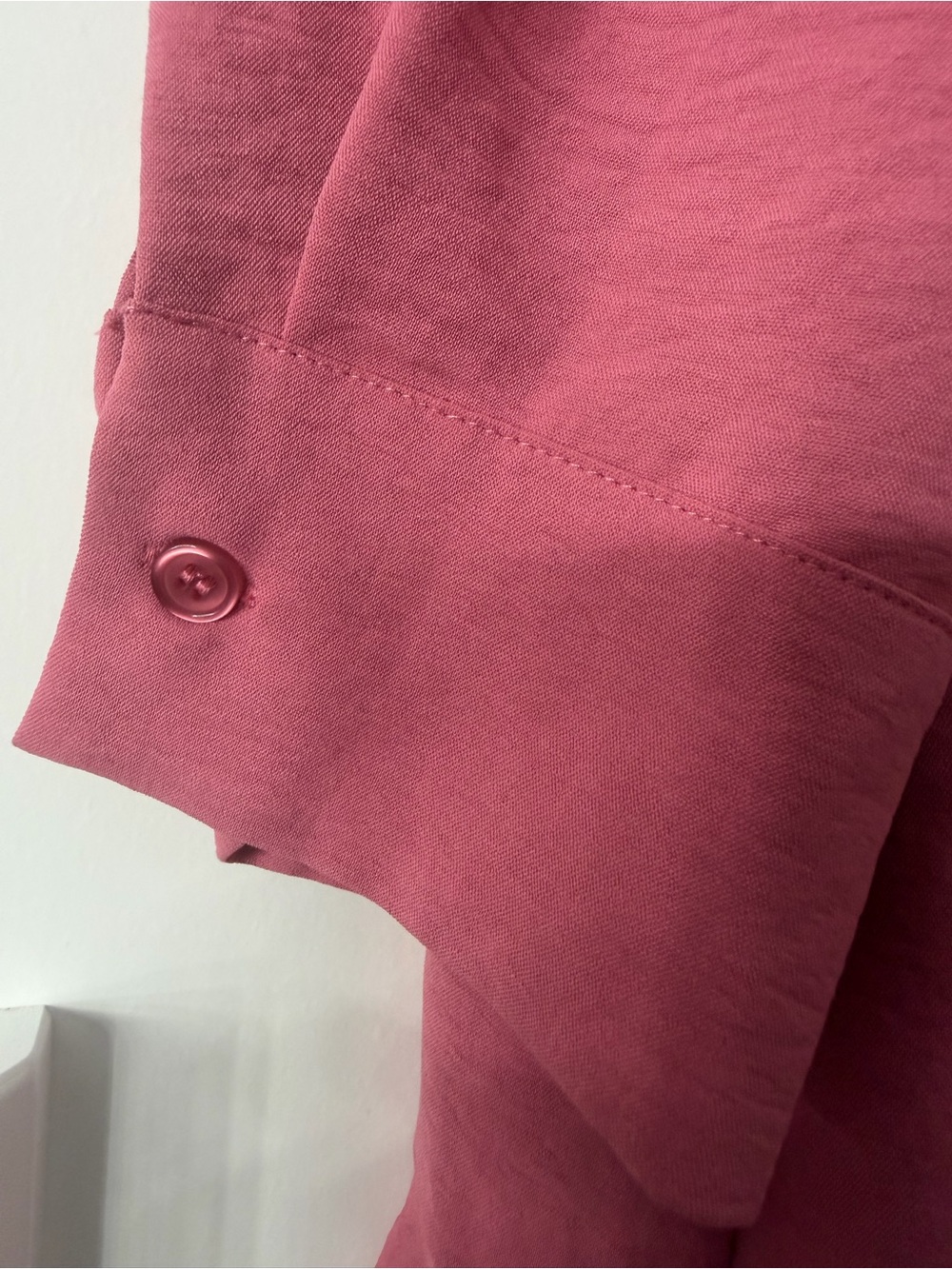 Tahari Rose Pink Button Detail Tunic - Picture 5 of 8